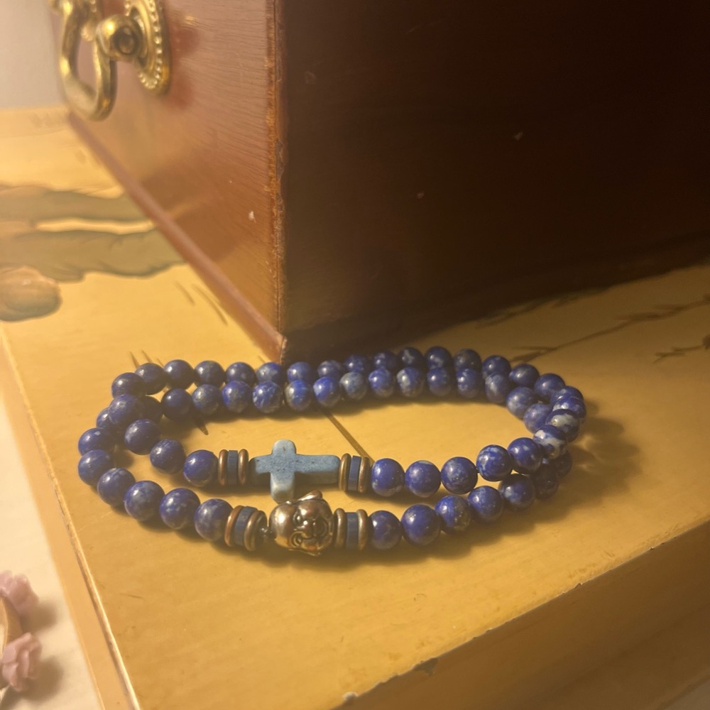 Blue Buddha Beaded Bracelets